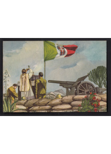 Cartolina d'epoca La messa al campo in Africa Orientale